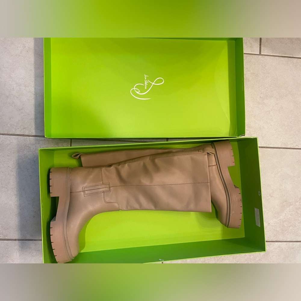 Sam Edelman Size 7 Larina, Sesame Leather Boots